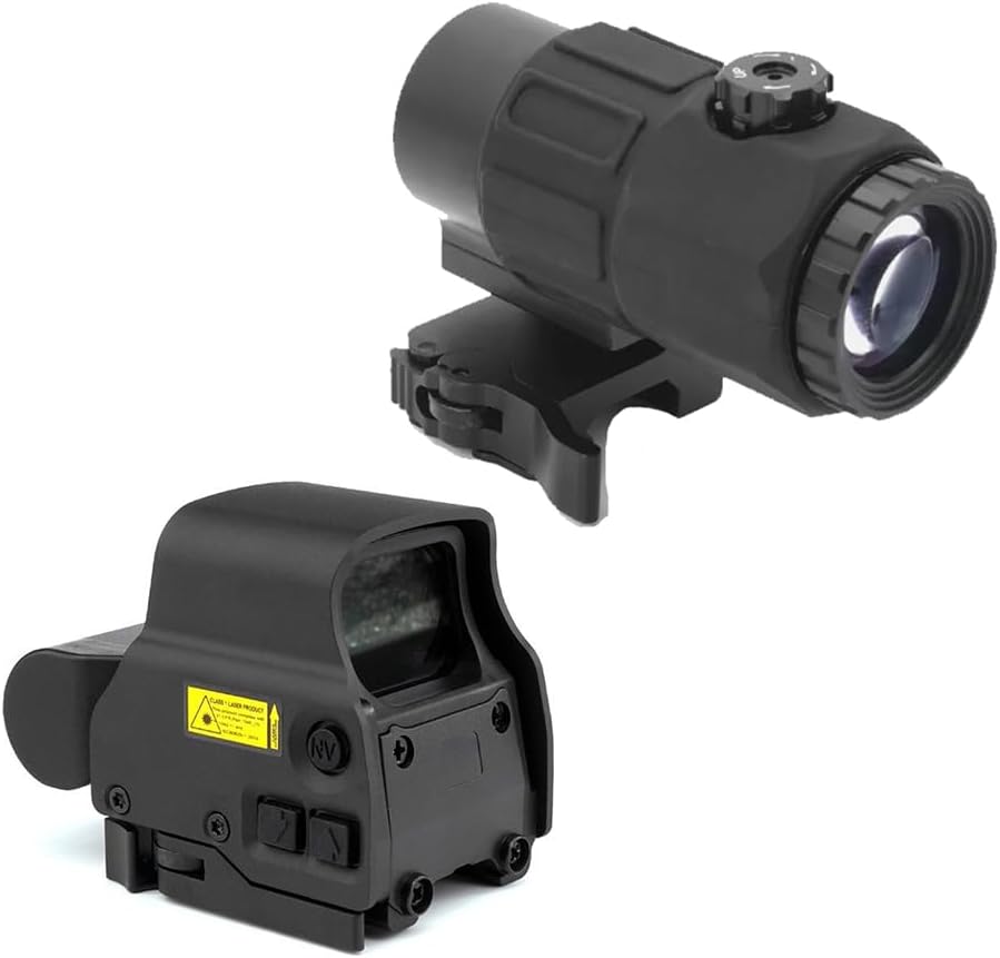 558 Holographic Red Dot Sight - Upgraded: NV Function, Clear High-Trans Glass, No Mirror Reflection, Red Dot Clear in Strong Light, 20mm Quick-Detach Rail, for G33/G43/G45 Magnifiers