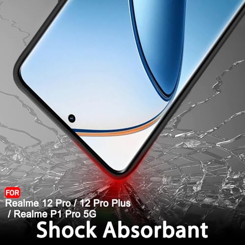 Image of TheGiftKart Sleek Back Cover Case for Realme 12 Pro / 12 Pro Plus 5G / Realme P1 Pro 5G | Slim Fit Protective Design | Camera Protection Bump | Soft Back Cover Case for Realme 12 Pro (Silicone, Black)