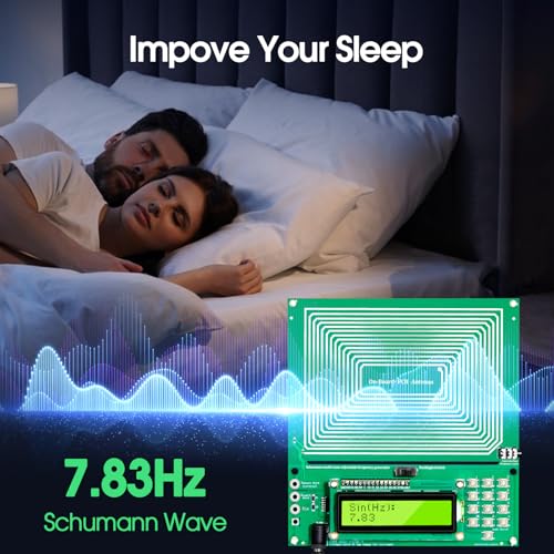 Schumann Frequenz Generator Gerät - 7,83 Hz Einstellbar (0,1 Hz bis 200 kHz) mit Display & USB - Tragbarer Schumann-Resonanz, Besseren Schlaf, Entspannung zu Hause und im Büro