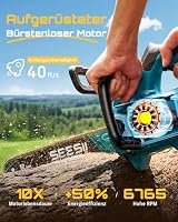 SEESII 12 Zoll Akku Kettensäge, 1200W mit 2×4Ah Akkus – Ansicht 3