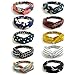Produktbild DRESHOW Boho Stirnbänder für Damen Vintage Blume Printed Criss Cross Verknotet Elastisches Haarband Stretchy Head Wrap Twisted Cute Haarschmuck 10 Packung