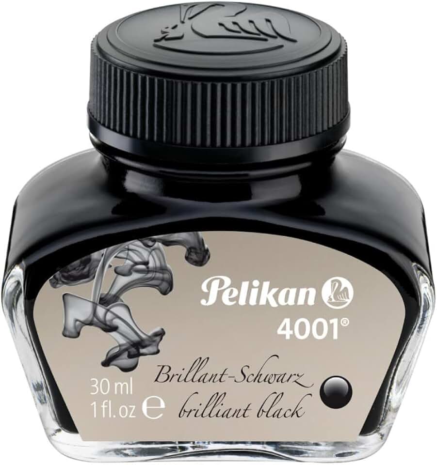 Pelikan Tinta Para Caneta Tinteiro 4001 Preto 30Ml, Preto