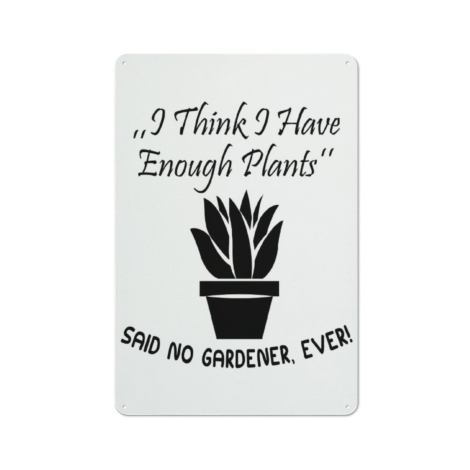 Gardener Nostalgic Metal Wall Decor 30x20cm, Vintage Tin Sign for Living Room, Hallway, Kitchen Or Cafe