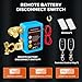 ISINFLASH 12V/24V 240A Smart Voltage Kill Switch, Remote Battery Disconnect Automatic Power Shut Off Remote Control Switch Car Anti-Theft for Auto GM Car Truck Boat RV (Flat Installation)