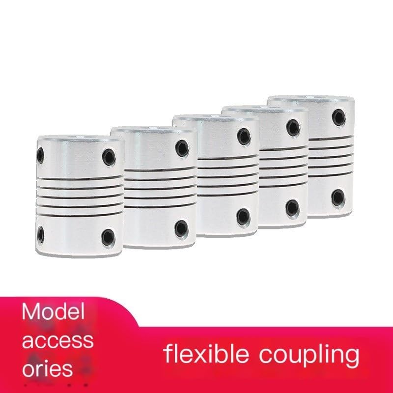 Aluminum Elastic Coupling for Model Vehicles, 19mm Base Diameter, 25mm Height, Multiple Hole Sizes, 5-Pack(3-3)
