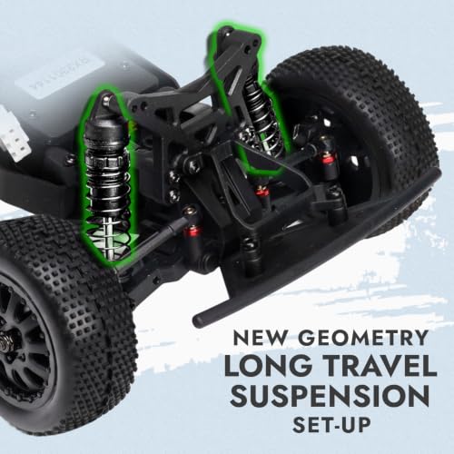 Image of HOBBYPLUS Speck SCT 1 /24 2WD RC Short Course Truck RTR, Brushed Motor, Oil-Filled Shocks, 2.4GHz Radio, Ready-to-Run Off Road RC Truck (Brushed Silver)