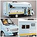 WAKAKAC 1/32 Toy Camper RV Motorhome Toys for Boys Girls Diecast Model Car, Pull Back Car with Sound and Light,Gift Collection for Kids Blue