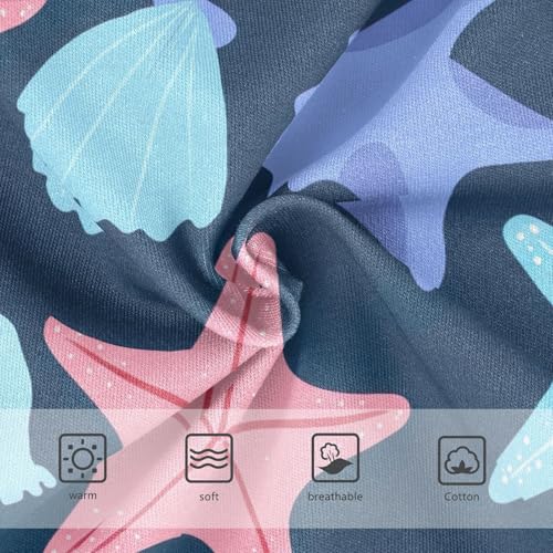 Cute Starfish Shells Blue Girls Underwear Toddlers 2t Cotton Panties Little Girl Durable Underpants Briefs3