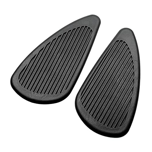 Kucehiup Motorcycle Fuel Tank Knee Pad, Vintage Tank Side Panels Protector Stickers Universal Gas Petrol Tank Knee Pads(Black2) #TOP4