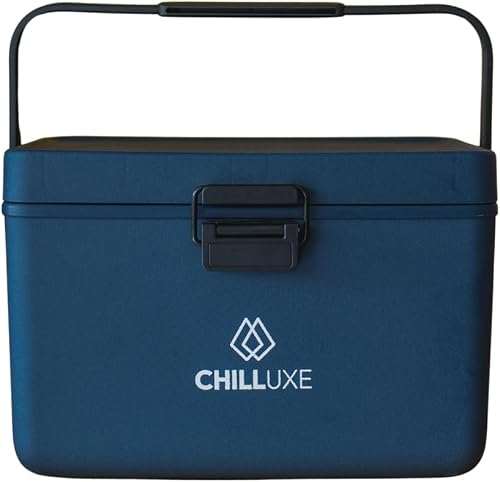 Chilluxe 12L Cooler Box, Ice Box, Large Cool Box, For Picnics, Beach, Camping, Garden, Cool Storage Box - Navy