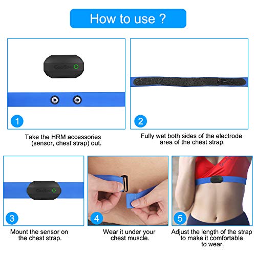 Image of COOSPO Bluetooth Heart Rate Monitor,BLE ANT+ Heart Rate Chest Strap Monitor,Dual HRM Heart Rate Sensor Compatible with Peloton,Zwift,DDP Yoga,Strava,Polar,Wahoo,Garmin Watches,GPS Bike Computers