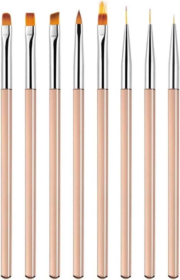 Pinceaux à ongles acrylique poils souples pour extension gel et liner