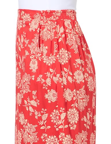 Angie Women's Printed Maxi Skirt with Side Slit3