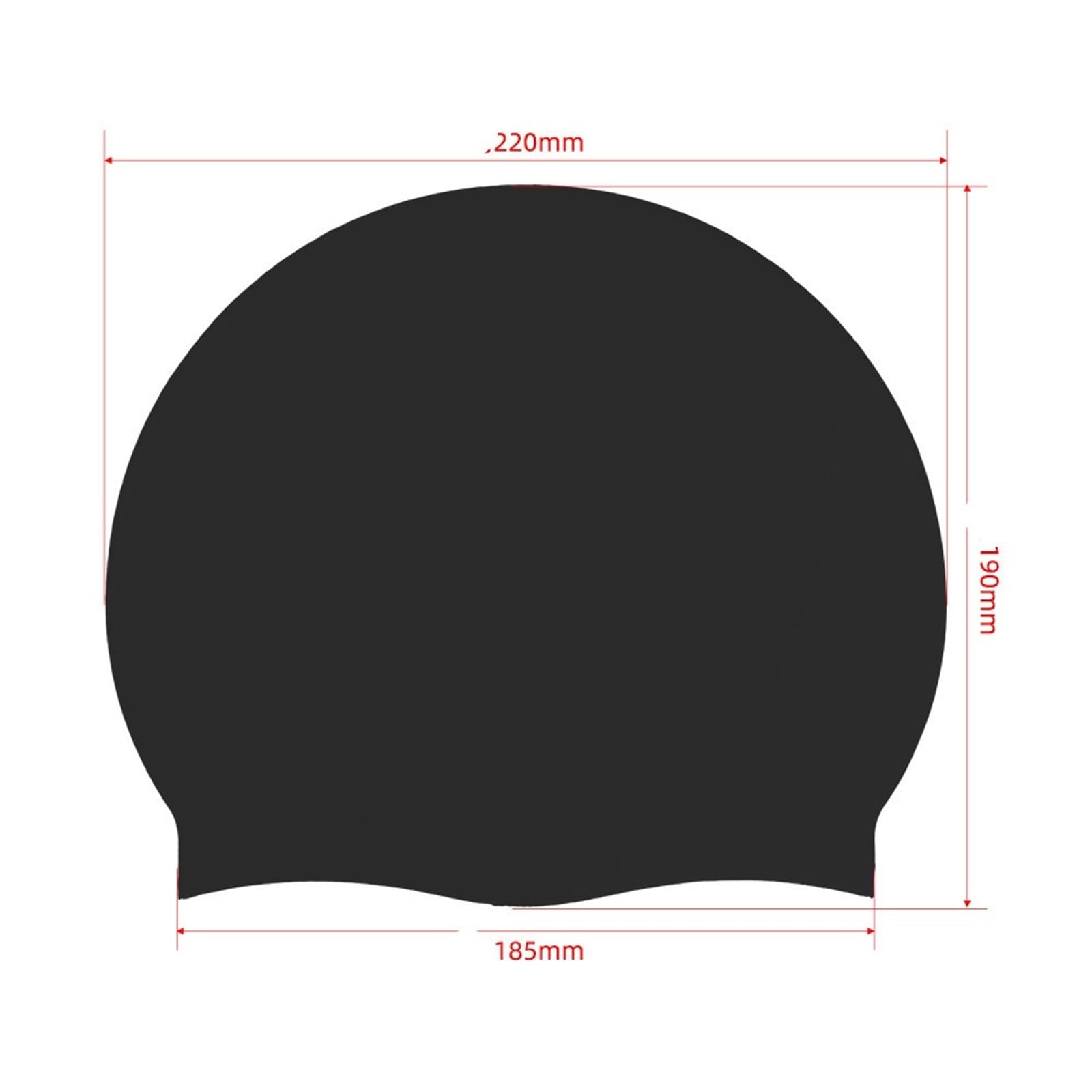 Bonnet de bain pour cheveux longs - Étanche - Élastique - En silicone - Bonnet de bain - Bonnet de plongée