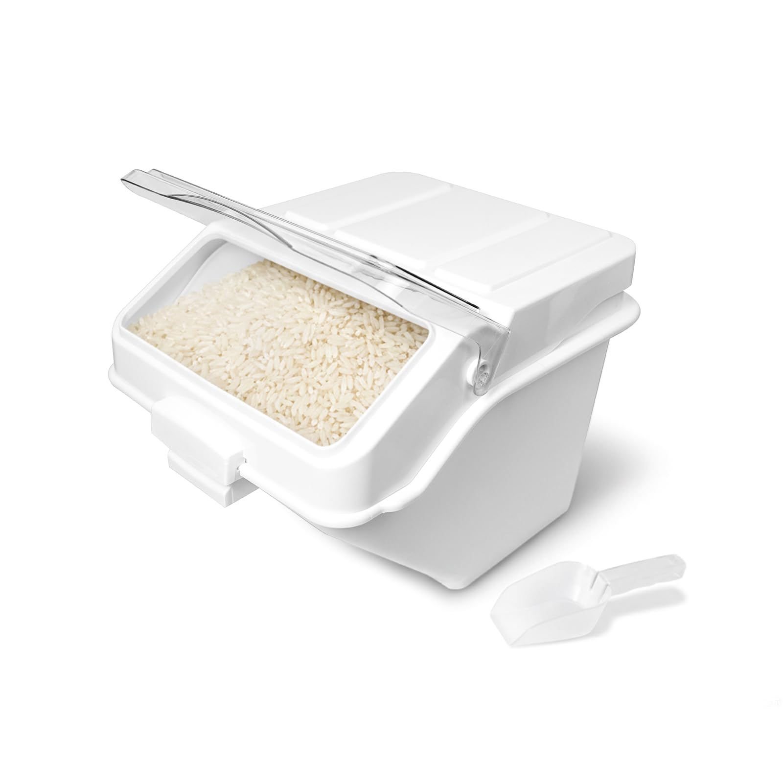 Hakka Rice Dispenser, 47L Commercial Ingredient Bin Flour Food Stroage Container with Scoop Grain Storage Box with Lid for Suger Cereal, Beans, Kitchens, Bakeries