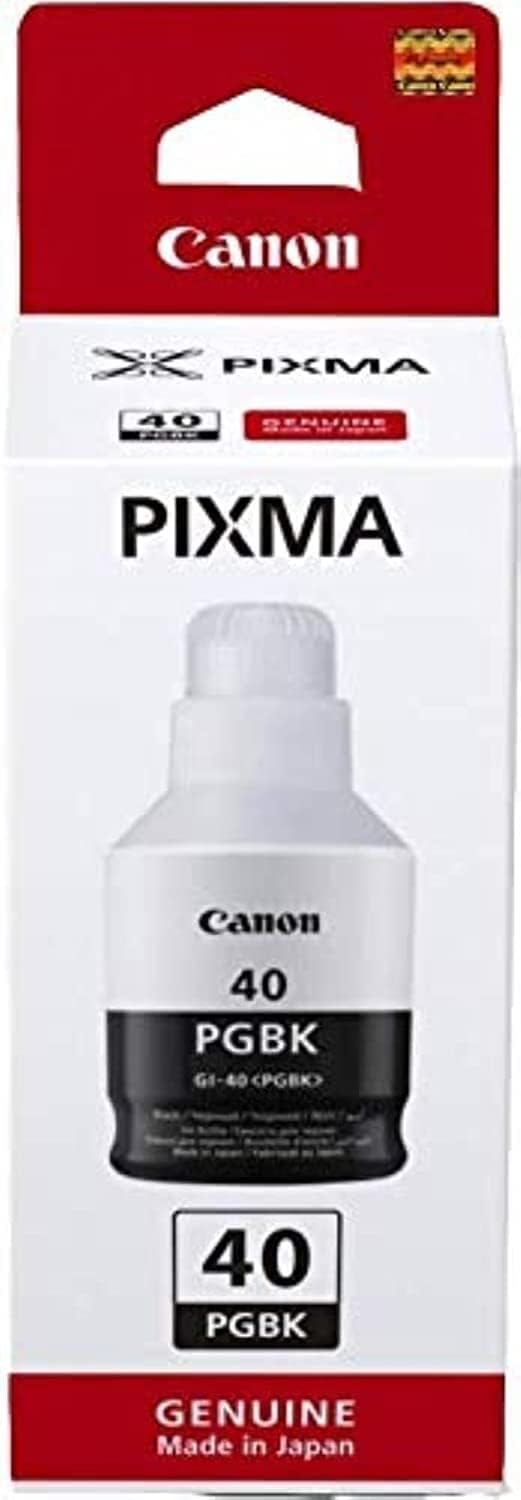 CANON GI-40 PGBK, High Yield, Black Ink Bottle, Prints Up to 6,000 Pages