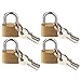 Produktbild Lezed 4er Set Mini Vorhangschloss Kleines VorhängSchloss Schloss Mini Gepäck-Vorhängeschlösser Schloss Gepäckschloss aus Messing Kofferschloss Für Spinde Fitnesscenter Schule Gepäck Koffer Lagerraum