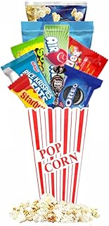 Movie Night Gift Baskets: Candy Bouquets, Popcorn And Movie Snacks In A Classic Movie Bucket - For College Students, Teen...