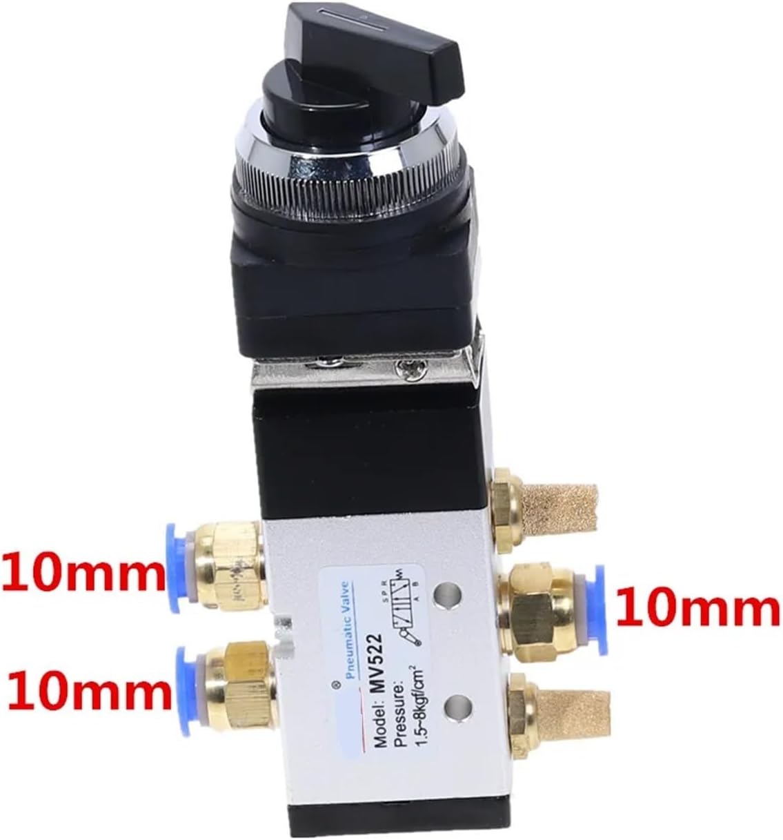 MV522 Series Mechanical Valve MV522LB 2-Position Mechanical Valve 2 Gears Select Switch air Valve Right Pneumatic(6mm)
