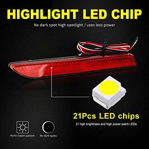 2 Peças Led Luz Reflectora De Pára Choques Traseiro Luz De Travagem à Cauda Para Toyota EZ 2011-2015
