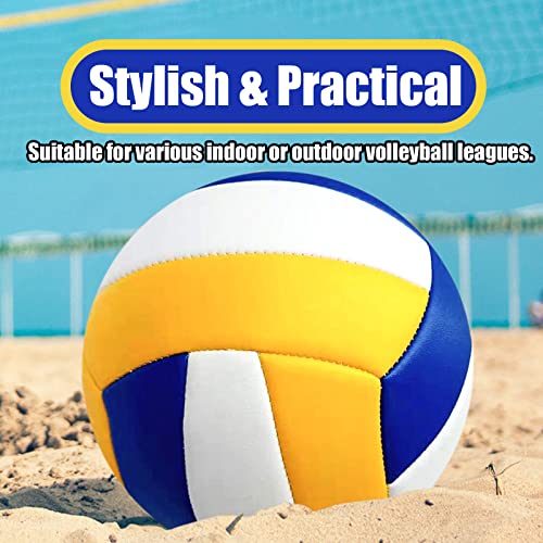 Image of Magicorange Volleyball,6 Pack Official Size 5 Volleyballs,Blue Yellow