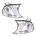 Driver and Passenger Park Signal Corner Marker Lights Lamps Clear Lenses Replacement for BMW E46 63126904307 63126904308 AutoAndArt
