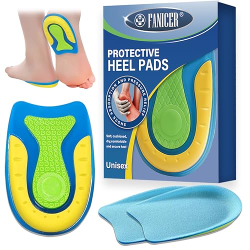 2 Pare Taloneras Silicona, Taloneras para Proteger del Dolor, Soporte Ergonomico y Absorción de Impactos, Soporte Antideslizante, Plantillas de Silicona para Hombre y Mujer, S