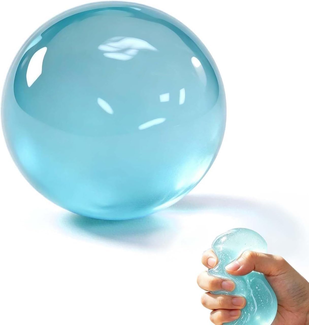Squishy Fidget Toys, Coconut Oil Squishy Stress Balls, Slow Rising Squishies Ball, Anxiety Relief Squeeze Sensory Toys for Adults Kids, Fidgets Toys for Home Office Funny Gifts (Blue)