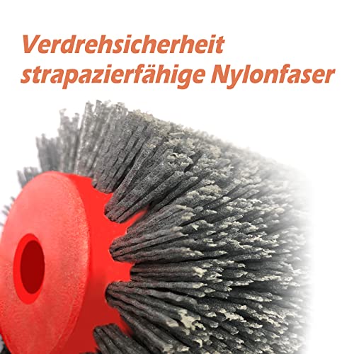 FANZTOOL Satinierwalze Schleifbürste für Satiniermaschine, Schleifbreite 100 mm, Scheuerdurchmesser 120 mm,Innendurchmesser 19 mm(Nylon)