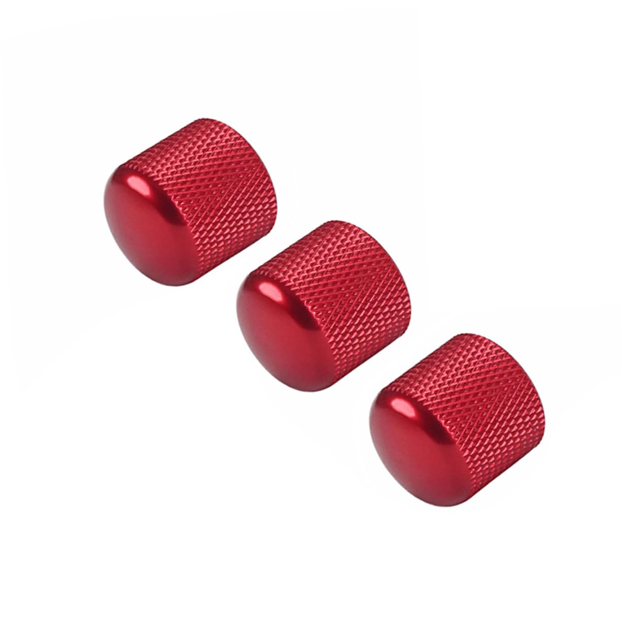 GOOHOCHY Replacement Knobs for Electric Guitar Bass Red Metal Knobs Effect Pedal Fit Split Shaft Pots
