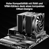 be quiet! Pure Rock Pro 3 Black Luftkühler, beeindruckend hohe Kühlleistung, 6 schwarze 6mm Hochleistungs-Heatpipes, 2 Pure Wings 3 120mm PWM-Lüfter, kompatibel mit Flüssigmetall-Wärmeleitpaste – Ansicht 6