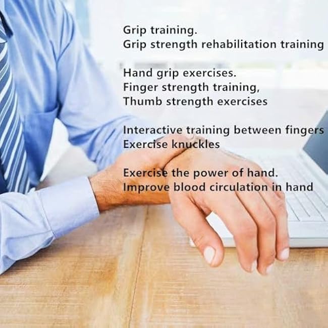 3 Resistance Levels Stress Balls for Adults, Squeeze Balls for Physical Therapy, Hand Grip Strength Trainer, Hand Strengthening Devices, Hand Exercise Balls, Wrist Forearm Finger Exerciser