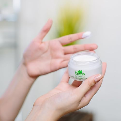 Miniatura 2 de Crema de tratamiento de aceite de acné para árbol de té original de Keeva La mejor fórmula de acción rápida extra fuerte para limpiar el acné grave