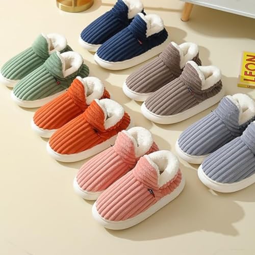 Women Men Ankle Slipper Booties, Cozy Stylish Slipper, Winter Fuzzy Warm Thick-Soled Plush House Cloud Slides4