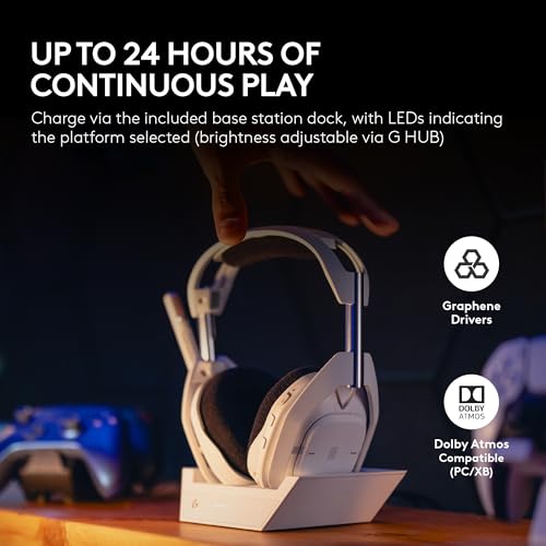 Logitech G Astro A50 X Multi-Platform Wireless Gaming Headset - White - image 6
