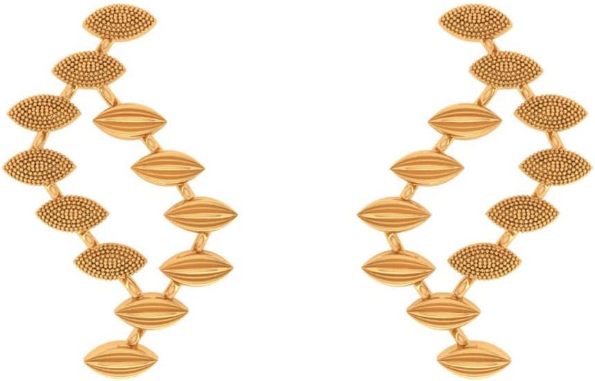 P.C. Chandra JewellersWomen 14Kt (585) Yellow Gold Geometrical Stud Earrings - 0.72 Grams