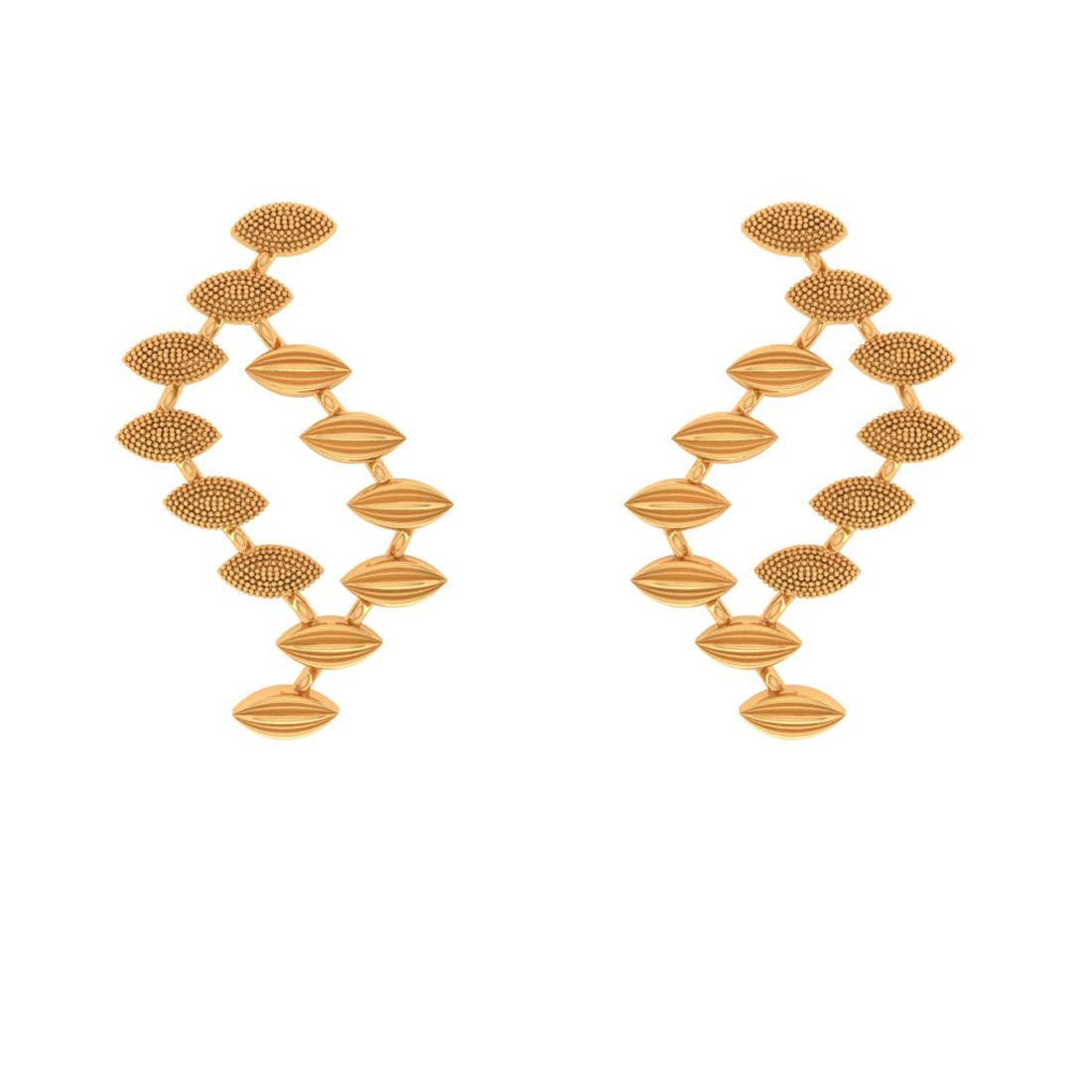 P.C. Chandra JewellersWomen 14Kt (585) Yellow Gold Geometrical Stud Earrings - 0.72 Grams