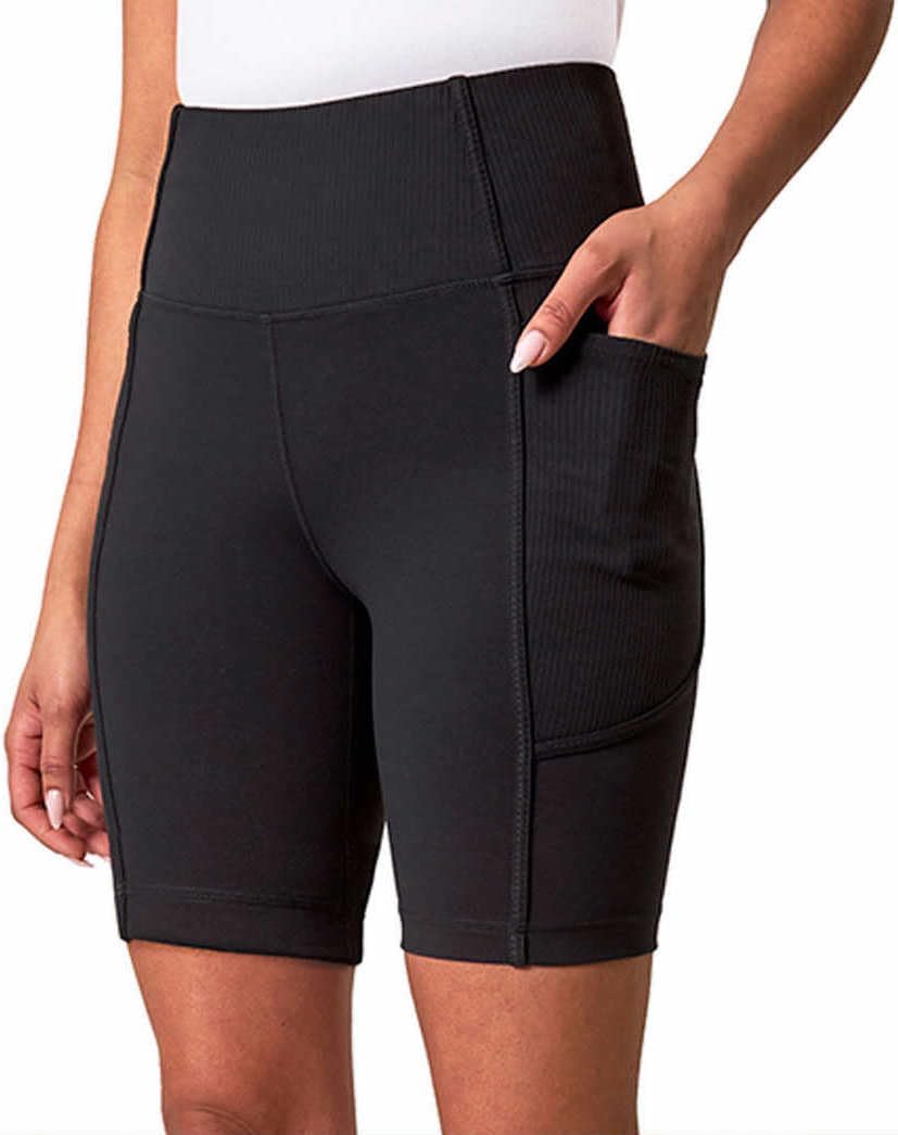 Mondetta Womens Active Midweight Ribbed Bike Short