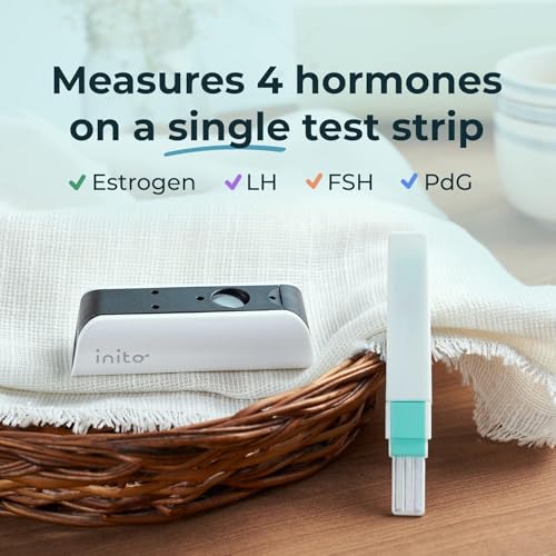 Image of Inito Fertility Monitor & Hormone Tracker for Women | Track and Confirm Ovulation | Measures Estrogen, LH, PdG, FSH | Includes 15 Strips + Free app (Compatible with iPhone 17 Pro Max)