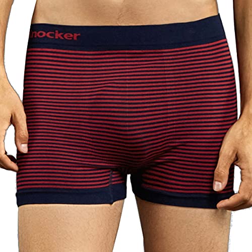 Knocker Mens 6pk Seamless Athletic Compression Boxer Briefs Shorts Underwear - Thin Stripes/One Size2