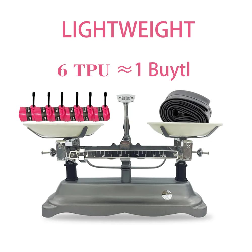 Chambre à Air TPU Ultra Légère Pour VTT 26/27,5 Pouces - Poids 88g - Valve Aluminium 45/60mm - Compatible Largeurs 1,9 à 2,5 Pouces