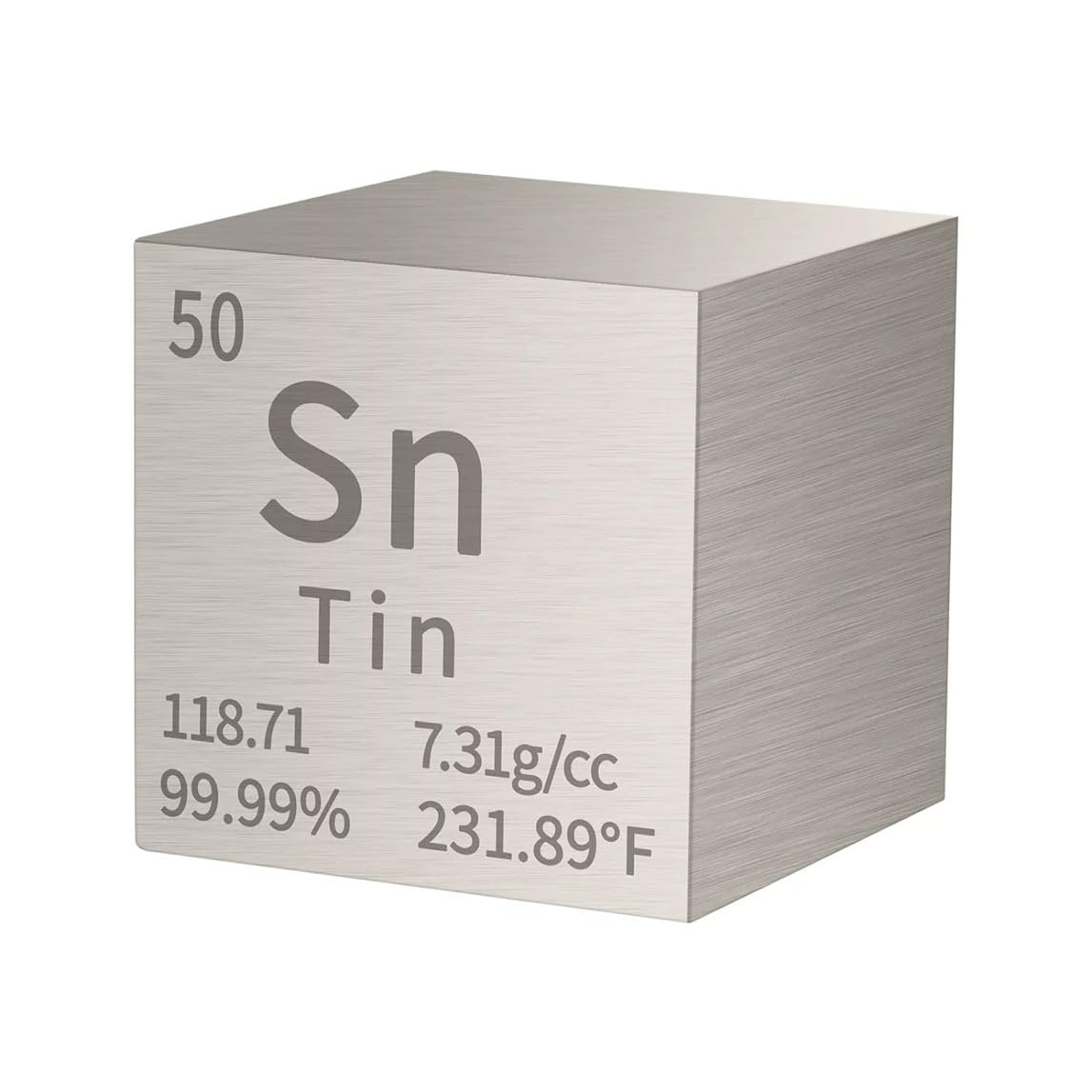 HOMOSTARRY 1 Inch Tin Cube, 2.54cm Metallic Density Element, 99.95% Purity, Teaching Tool, Gifts for Students, Teachers, Chemistry Lovers, Collection