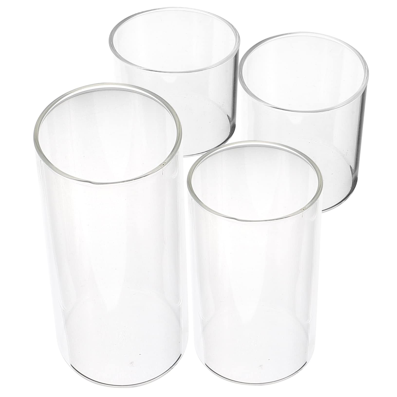 OUNONA 4Pcs Glass Candle Holders Cylinder Candle Holders for Weddings Parties and Home Decor for Tealight and Floating Candles Enhance Ambiance with Elegant