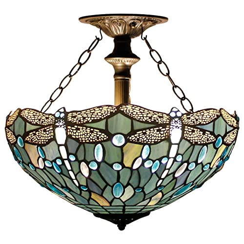 Image of WERFACTORY Tiffany Lamp Series Stained Glass Style Lampshade Decorative Living Room Bedroom
