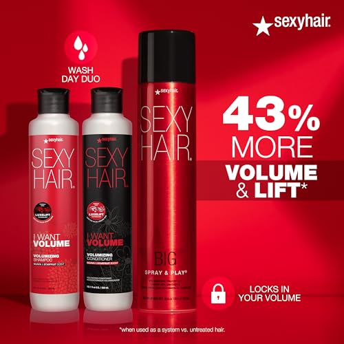 image for SexyHair Big Spray & Play Volumizing Hairspray | Hold and Shine | Up t