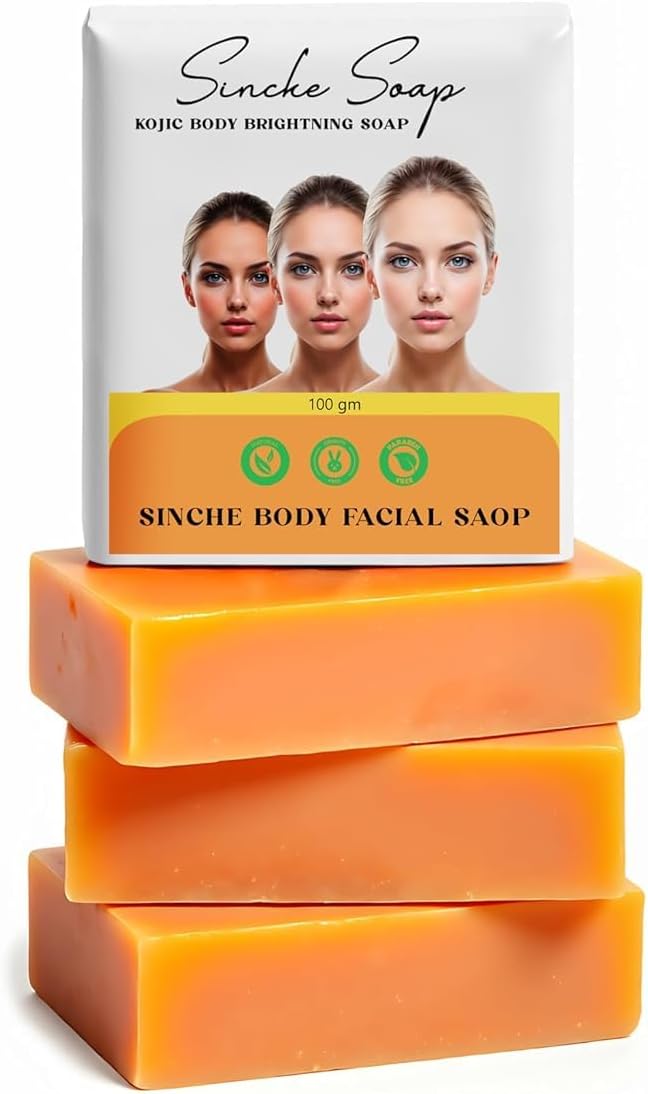 Skincare Sinche Body Soap Natural & Nourishing Kojic Gentle Cleanse & Moisturize with Herbal Extracts Suitable for All Skin Types (Pack of 1)