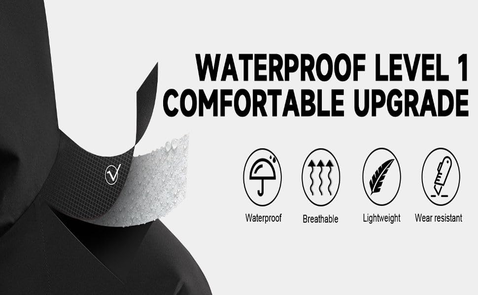 Image of Waterproof Raincoat for Men | Lightweight & Durable Rain Jacket with Hood | Windproof & Breathable | Travel-Friendly, Bike & Motorcycle Use