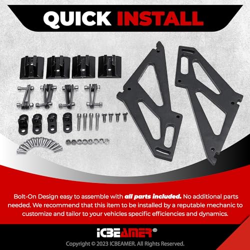 image for ICBEAMER GT Wing Universal Fit 3D Carbon Fiber Rear Trunk Deck Spoiler