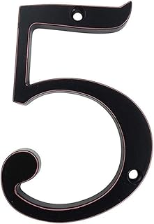 Door Numbers,Address Numbers Sign,101mm Black Modern House Numbers,4inch Zinc Alloy Numbers Plaques,DIY Bar Decor Metal Numbers Signs,Indoor Outdoor Numbers Plate Plaque Sign Decor(Color:8) (Color :