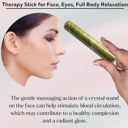 Image of Vesuvianite Crystal Wand - Smooth Crystal Wand for Energy Healing, Chakra Balancing, Meditation and Home Decor - Crystals and Healing Stones for Gift